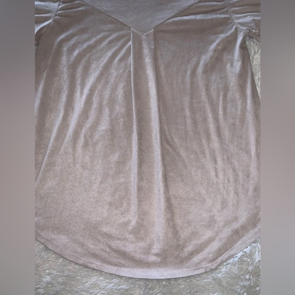 Moonchild Women’s Suede Sz M Blouse “Never perfect but always awesome” PreOwned - Picture 5 of 10